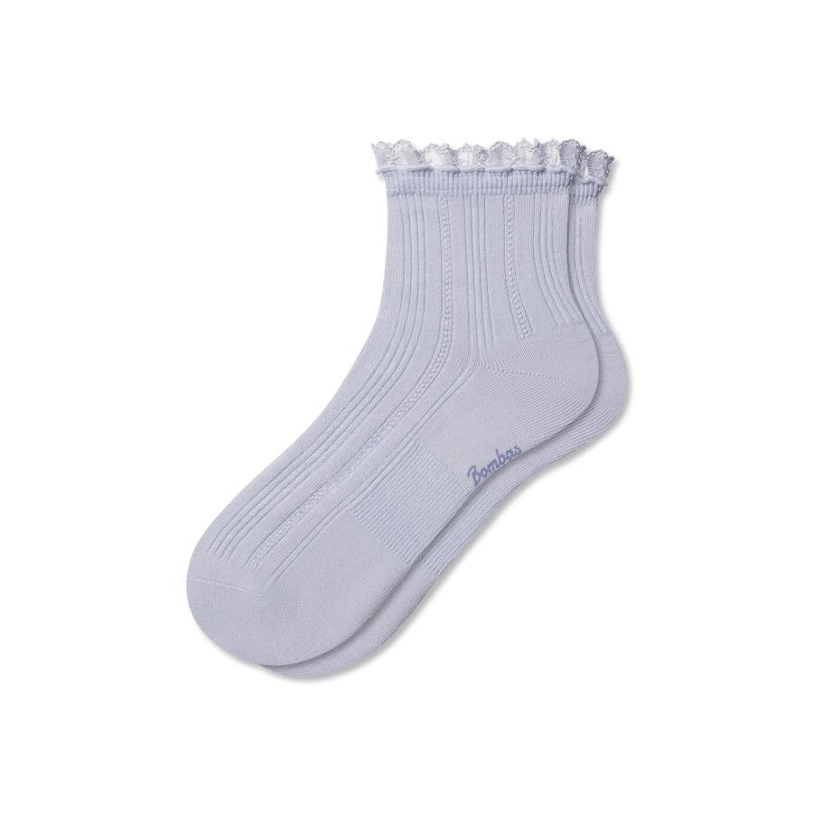Women's Ruffle Lace Quarter Socks - Easy Pair