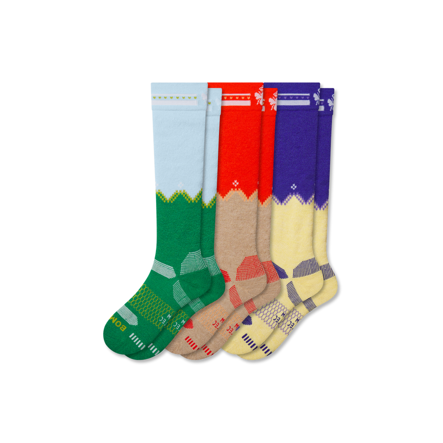Youth Full-Cushion Merino Wool Blend Ski & Sock 3-Pack - All Day Fit