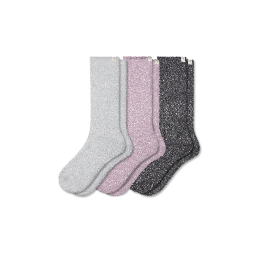 Women's Fuzzy Sock 3-Pack - Essential Ready