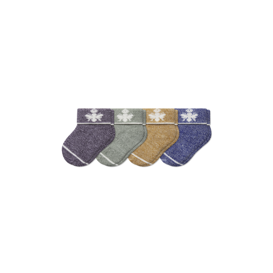 Baby Merino Wool Blend Calf Sock 4-Pack (0-6 Months) - Soft Step
