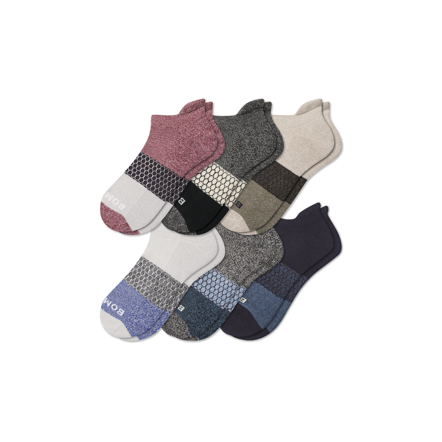 Men’s Tri-Block Ankle Sock 6-pack - Everyday Pair