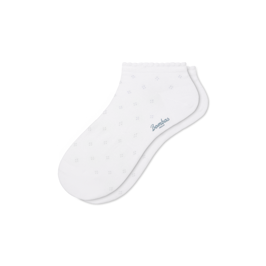 Women’s Scallop Lightweight Ankle Socks - Fresh Step