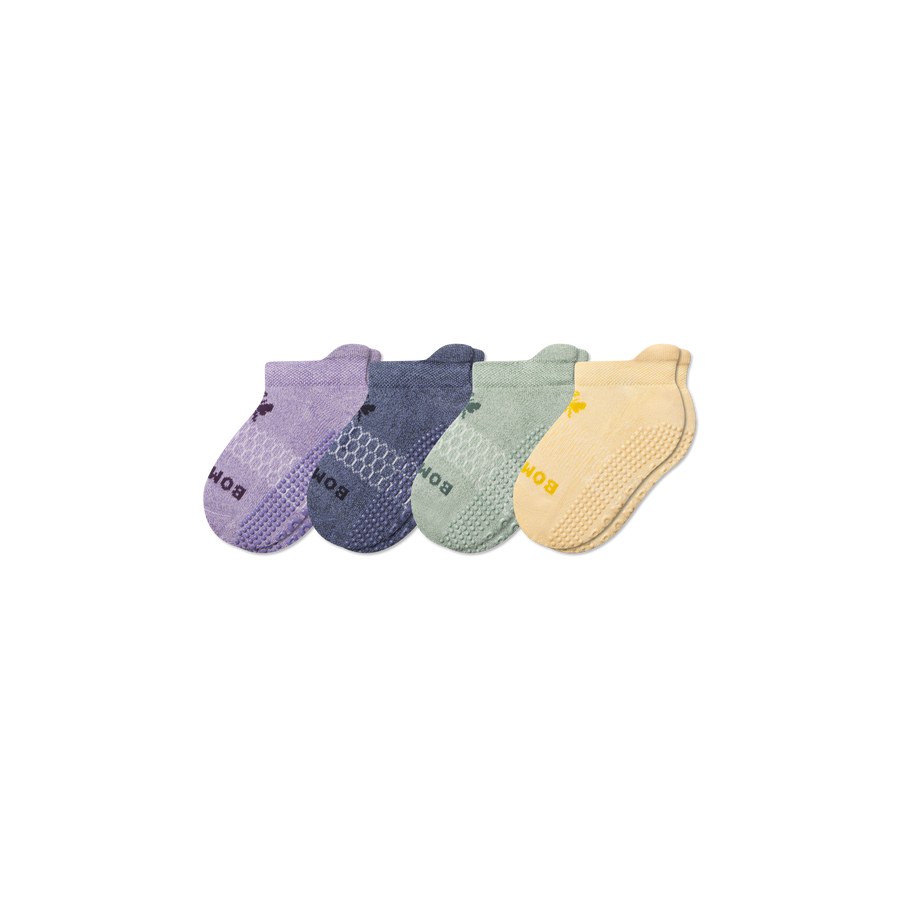 Junior Marl Gripper Ankle Sock 4-Pack - Travel Pair