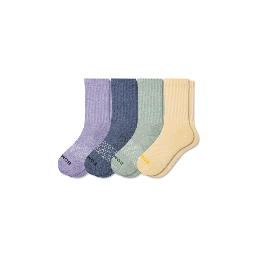 Youth Marl Calf Sock 4-Pack - Simple Style