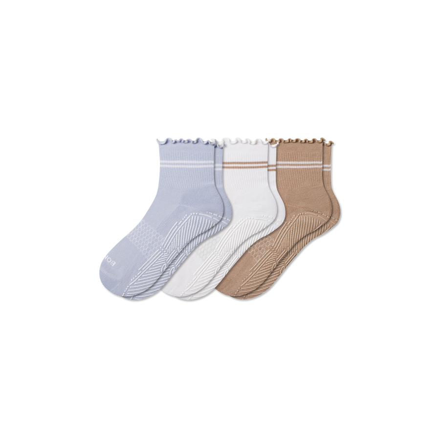 Women's Studio Gripper Quarter Sock 3-Pack - Light Cushion