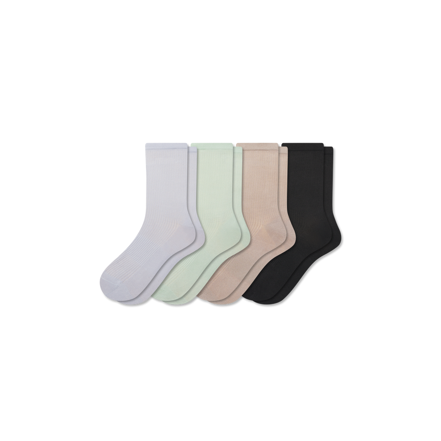 Women's Rib Half Calf Sock 4-Pack - Easy Choice
