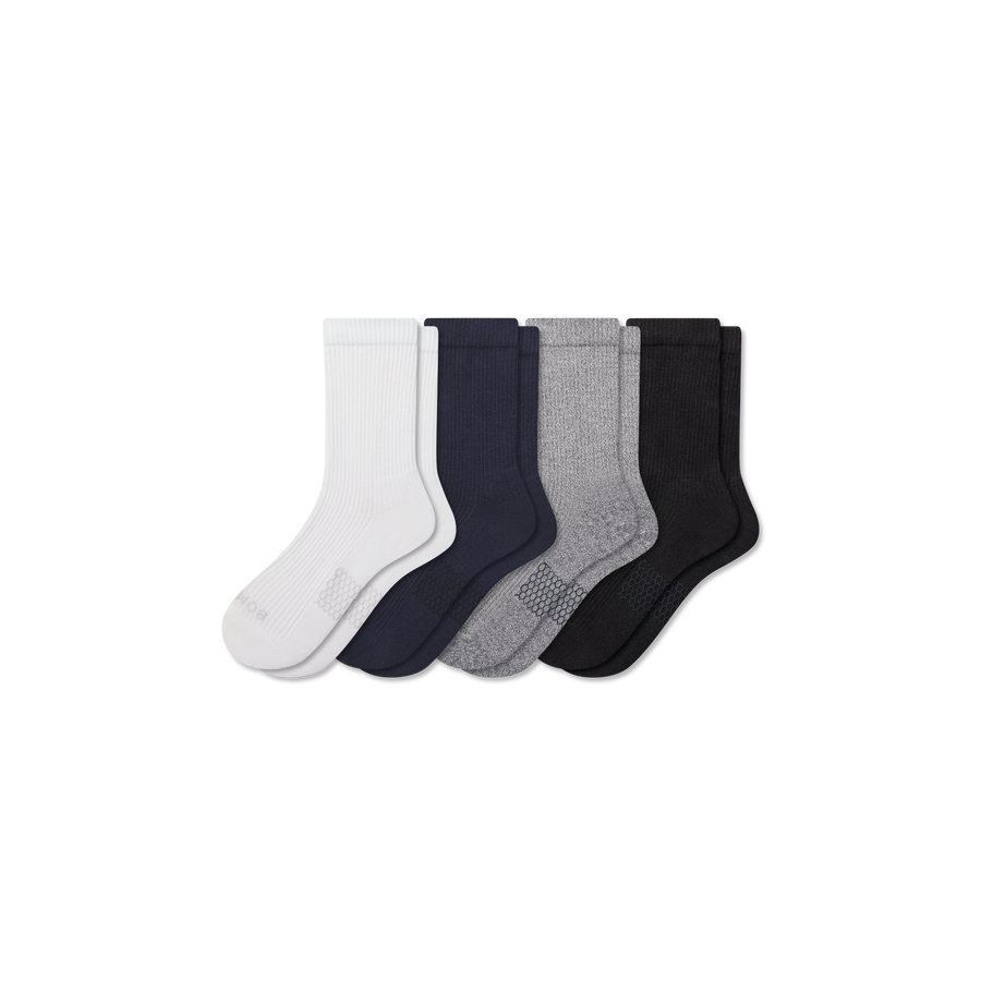 Men's Modern Rib Half Calf Sock 4-Pack - Simple Style