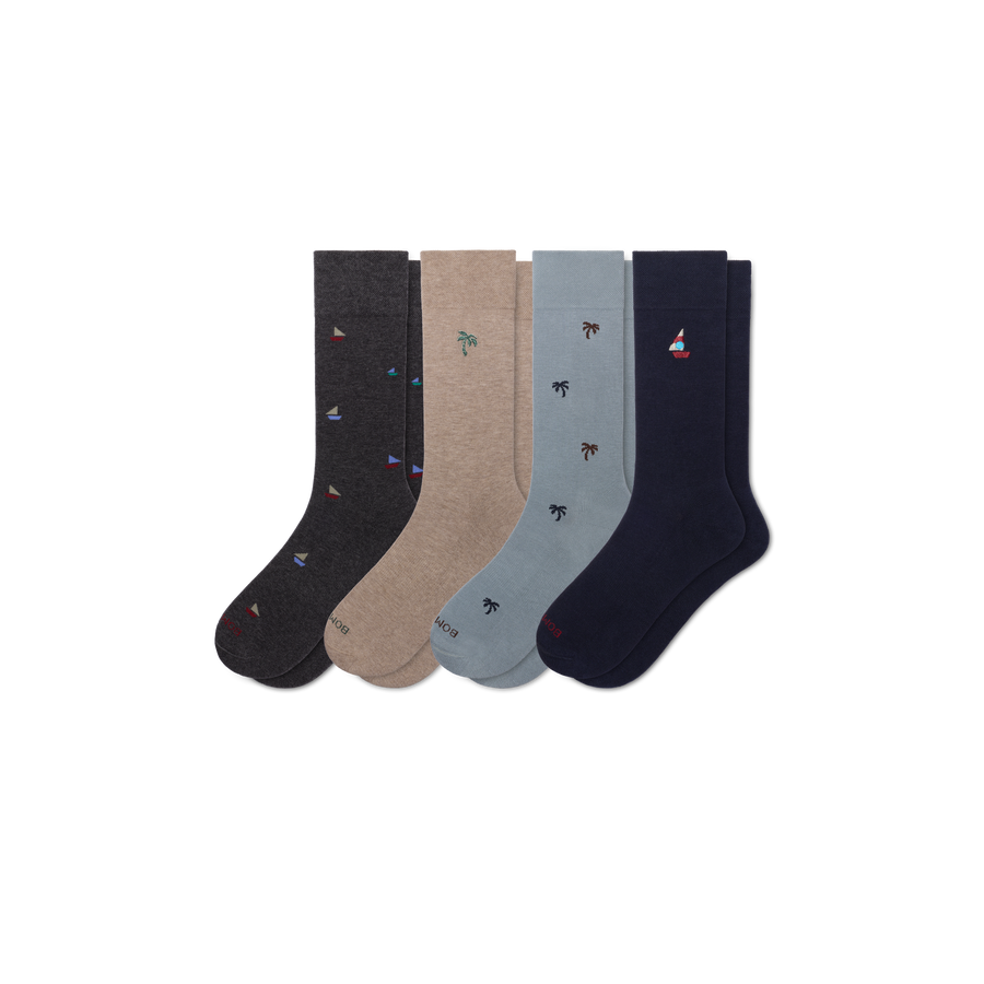 Men's Dress Calf Sock 4-Pack - Modern Touch
