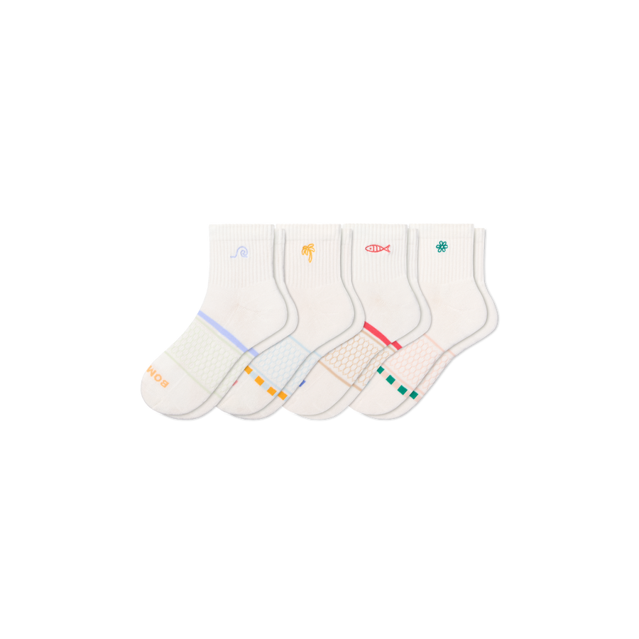 Women's Beach Day Quarter Sock 4-Pack - Classic Ready