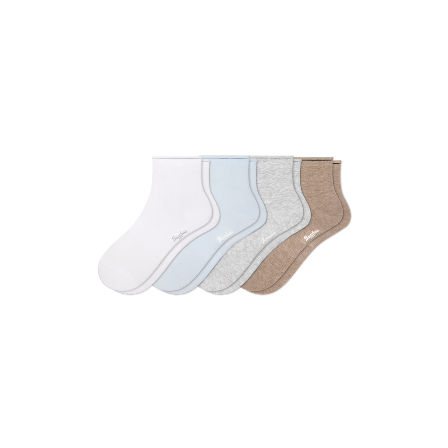 Women’s Roll Top Quarter Sock 4-Pack - Daily Step