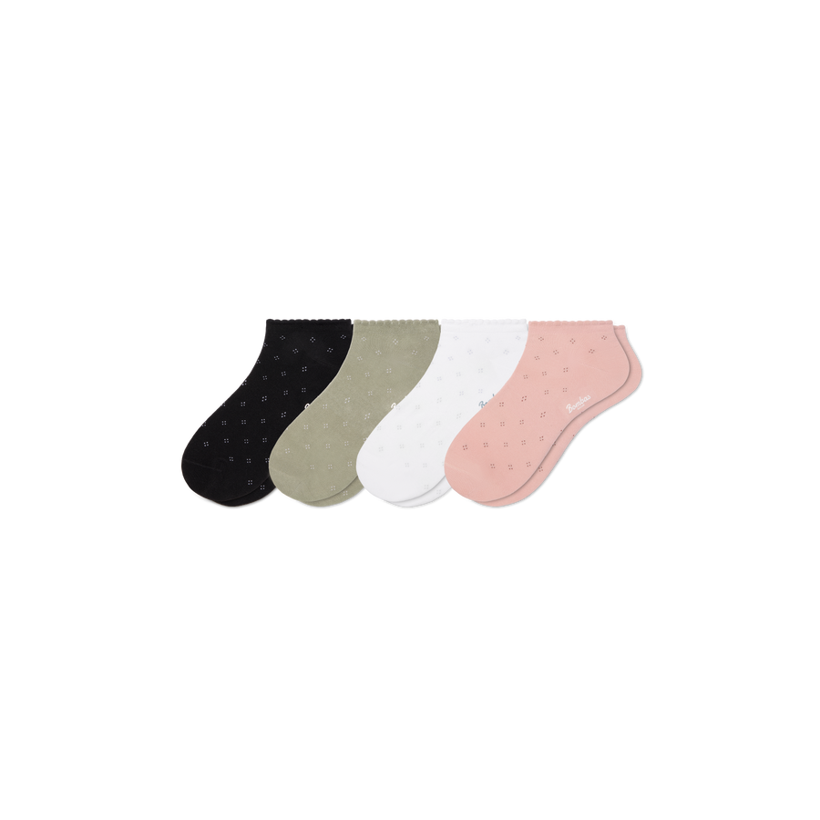 Women’s Scallop Ankle Sock 4-Pack - Travel Pair