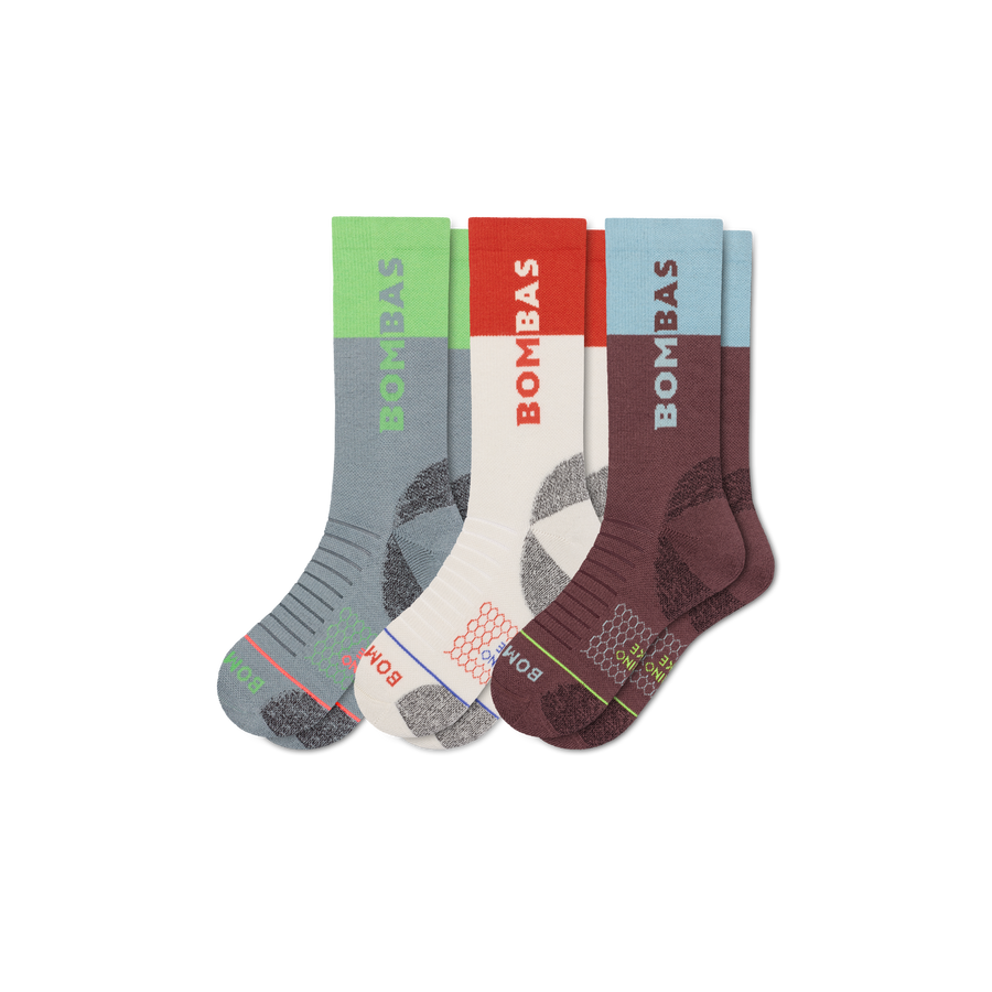 Men's Merino Wool Blend Hiking Calf Sock 3-Pack - Clean Finish