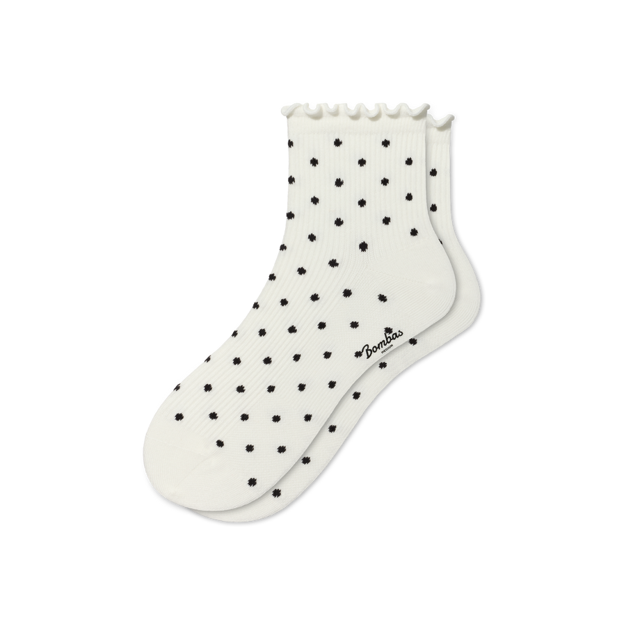 Women's Ruffle Rib Quarter Socks - Everyday Pair