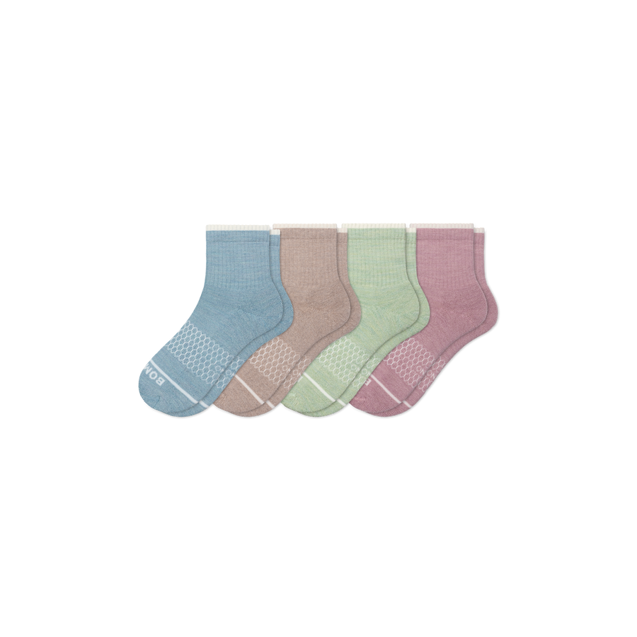 Women's Merino Wool Blend Quarter Sock 4-Pack - Ready Pick