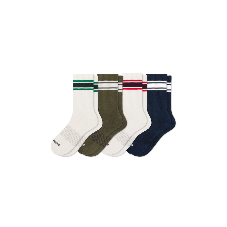 Men's Vintage Stripes Half Calf Sock 4-Pack - Everyday Pair
