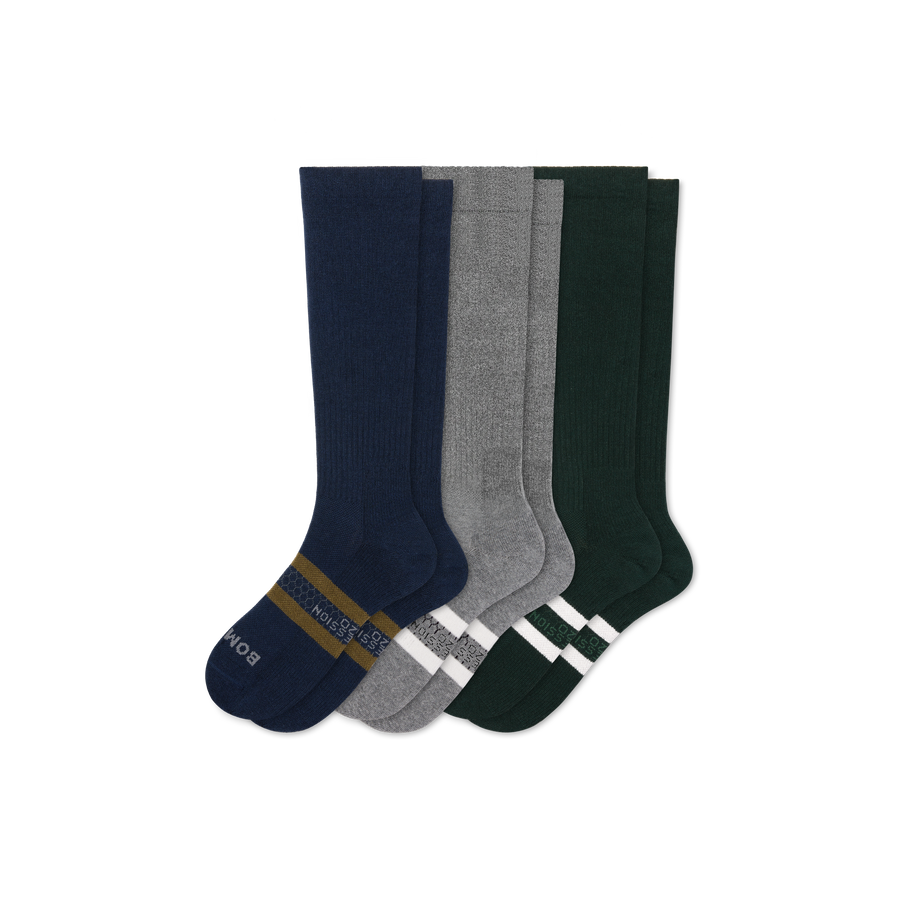 Men's Knee High Sock 3-Pack (15-20mmHg) - Easy Choice
