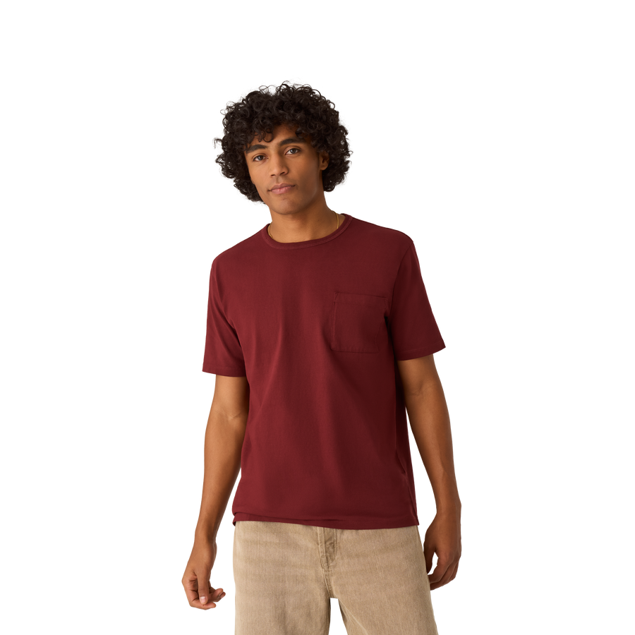 Men’s Premium Weight Pocket Crew Neck T-Shirt - Easy Stretch