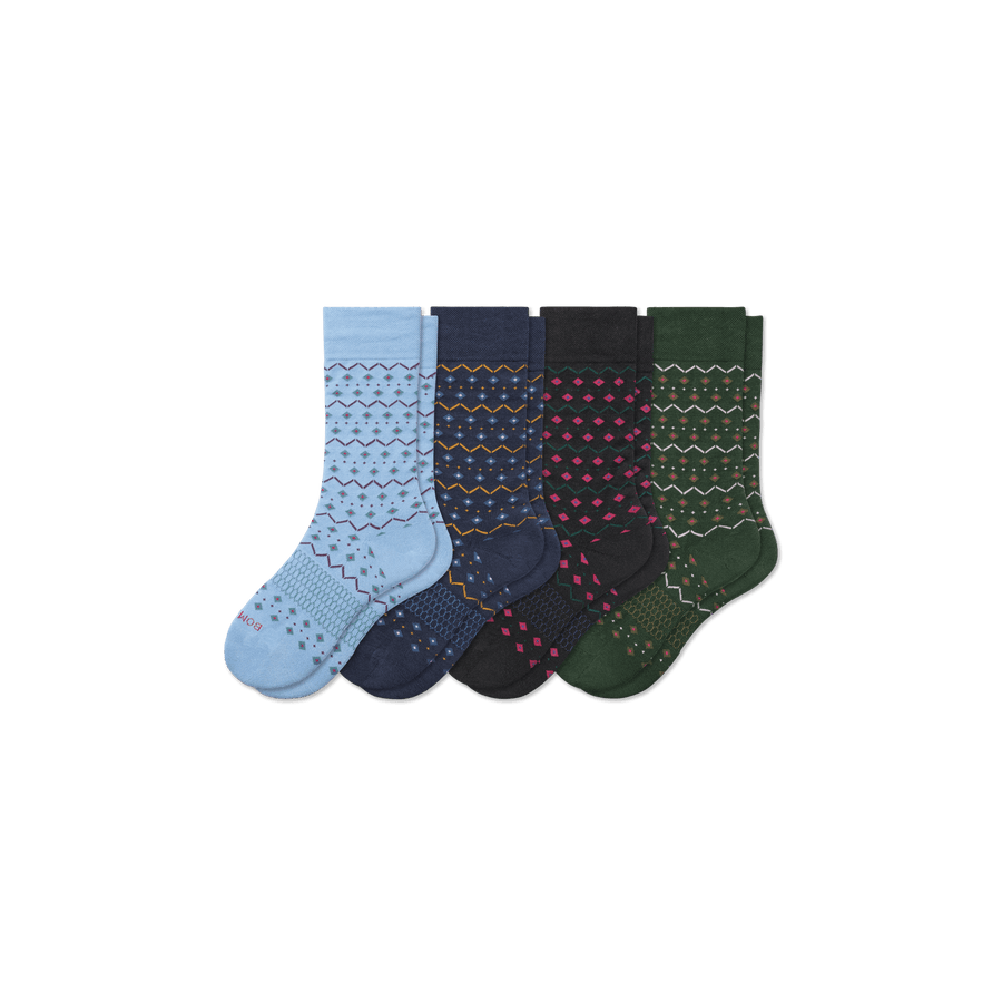 Youth Dress Calf Sock 4-Pack - Daily Cushion