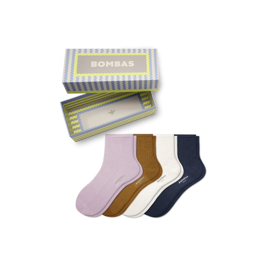 Women's Quarter Sock 4-Pack Gift Box - Daily Cushion