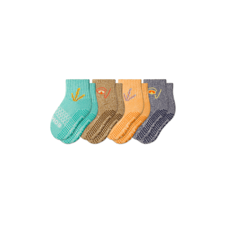 Toddler Aquatic Gripper Calf Sock 4-Pack - Light Cushion