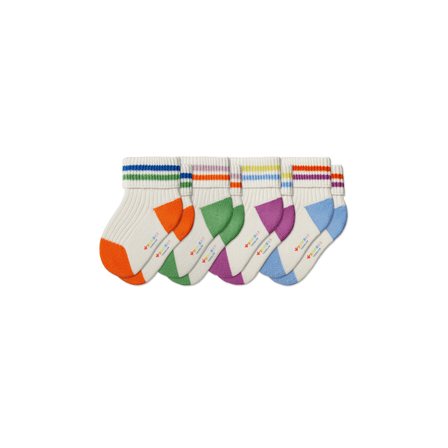 Toddler Pride Calf Sock 4-Pack - Travel Pair