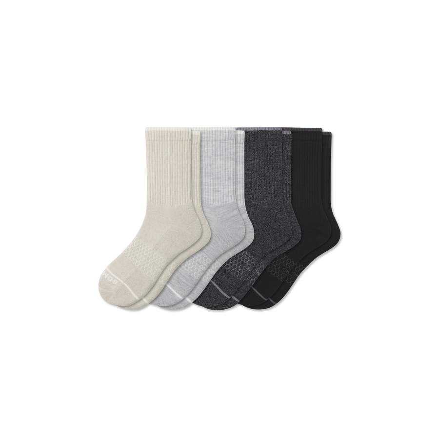 Men's Merino Wool Blend Half Calf Sock 4-Pack - Soft Step
