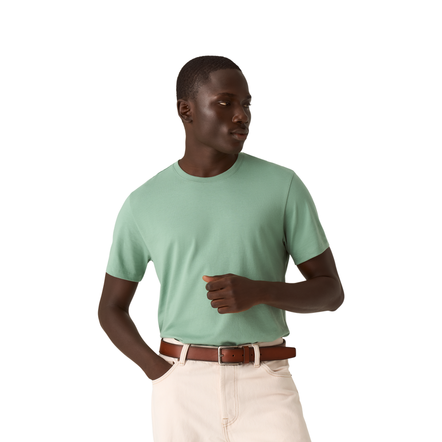 Men's Pima Cotton Crew Neck T-Shirt - Easy Stretch