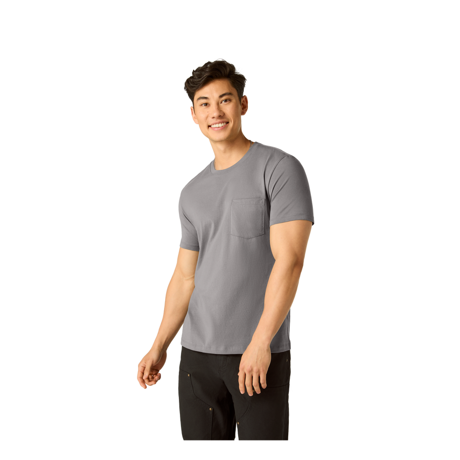 Men's Pima Cotton Pocket Crew Neck T-Shirt - Soft Support