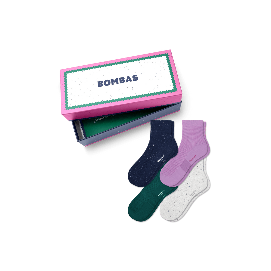 Women's Quarter Sock 4-Pack Gift Box - Premium Pick