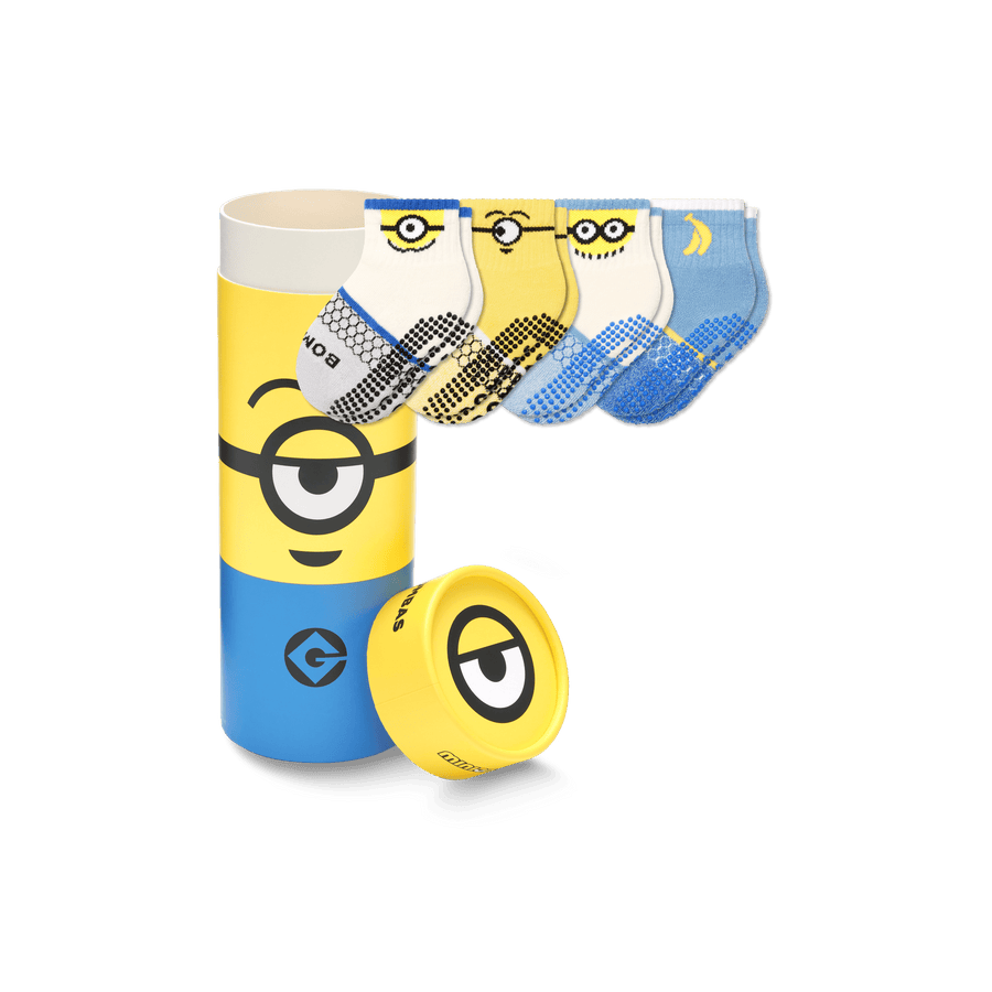 Toddler Minions Gripper Calf Sock 4-Pack Gift Box - Everyday Pair