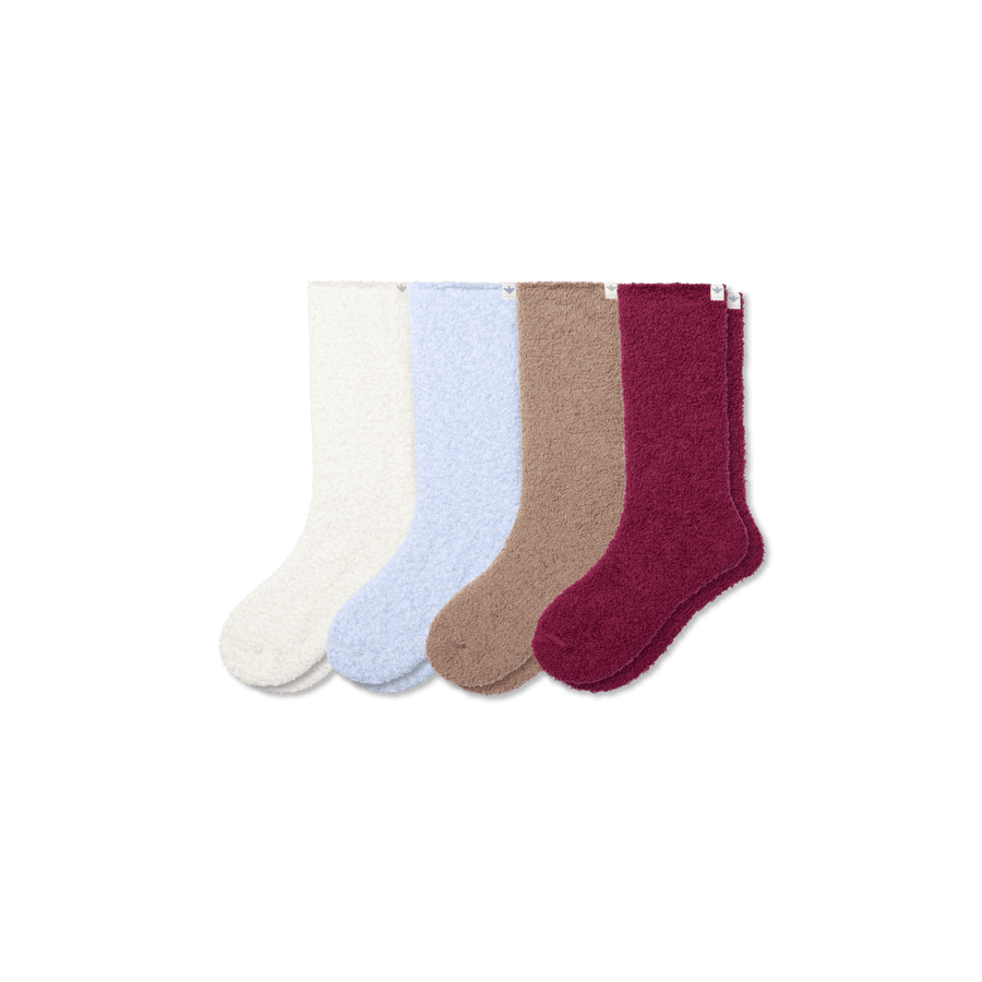 Women's Fuzzy Sock 4-Pack - Essential Ready