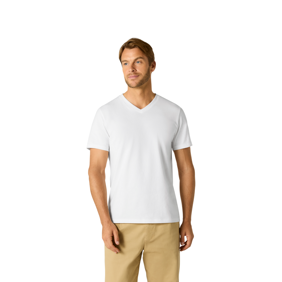 Men's Pima Cotton V-Neck T-Shirt - Cozy Step