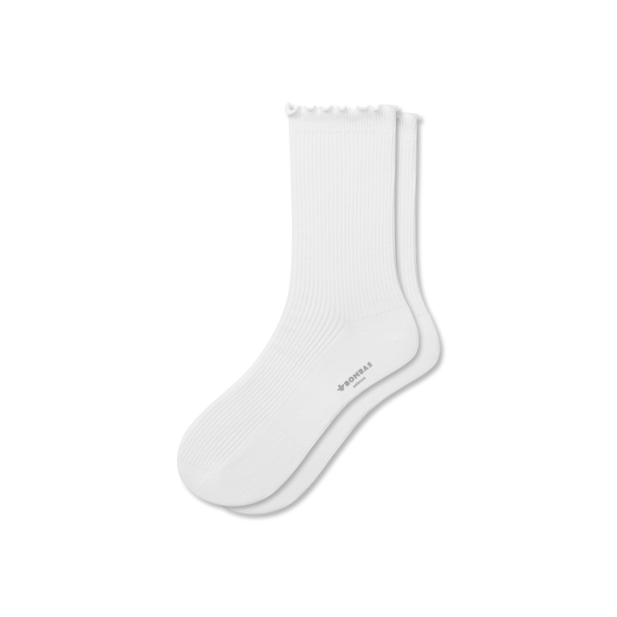 Women's Ruffle Rib Half Calf Socks - Travel Pair