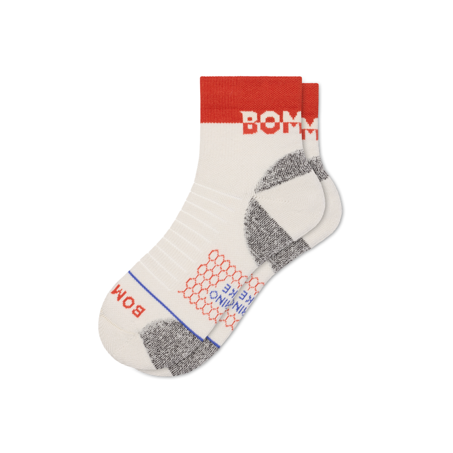Men's Merino Wool Blend Hiking Quarter Socks - Light Cushion