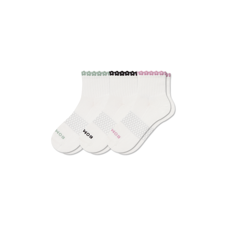 Women's Daisy Chain Quarter Sock 3-Pack - Everyday Pair