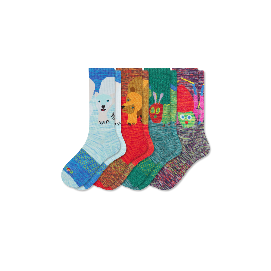 Adult Eric Carle Calf Sock 4-Pack - Simple Style