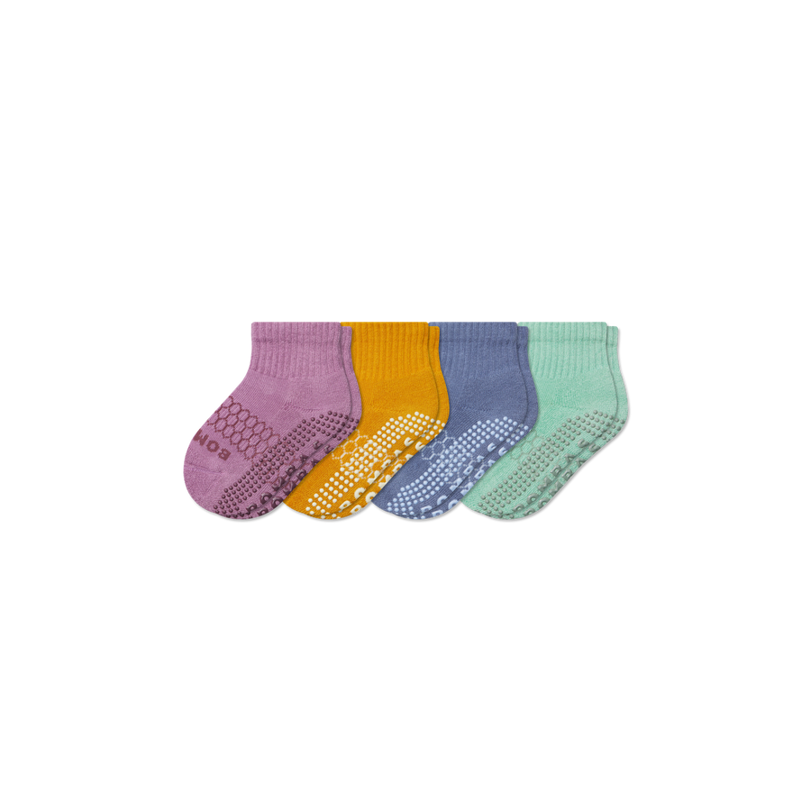 Toddler Solids Gripper Calf Sock 4-Pack - Daily Pick