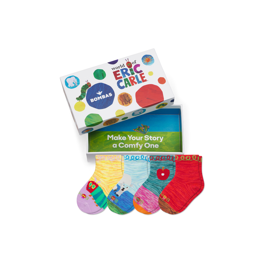 Toddler Eric Carle Calf Sock 4-Pack Gift Box - Fresh Step