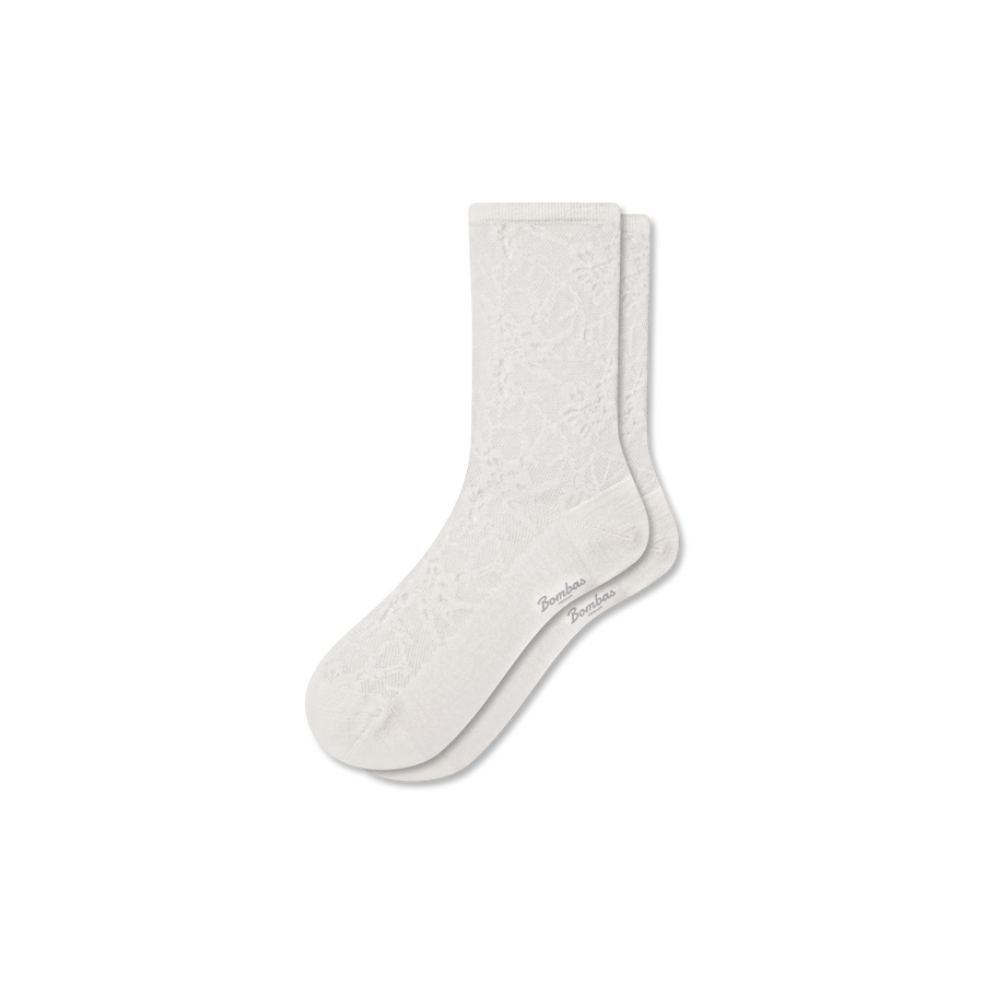 Women’s Floral Lace Half Calf Socks - Premium Pick