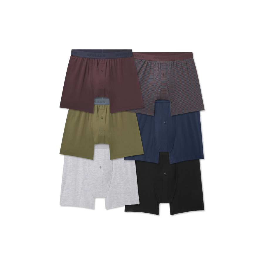 Men's Cotton Modal Blend Boxer 6-Pack - Modern Touch
