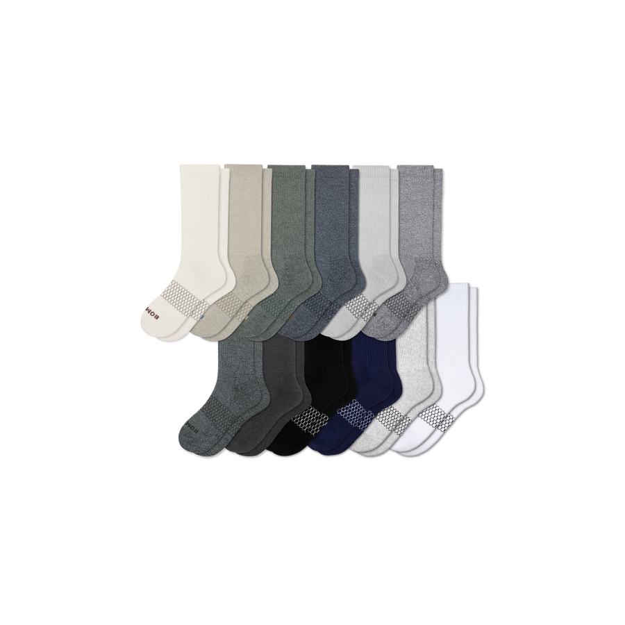Men's Marl Calf Sock 12-Pack - Easy Pair