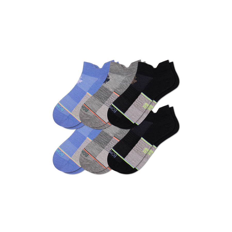 Men's Sport Merino Wool Blend Ankle Sock 6-Pack - Daily Cushion
