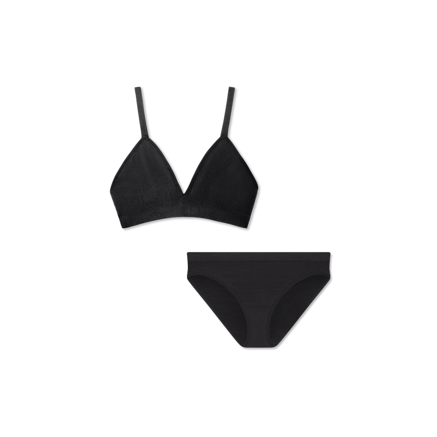 Women's Seamless Triangle Bralette + Bikini Pack - Light Support