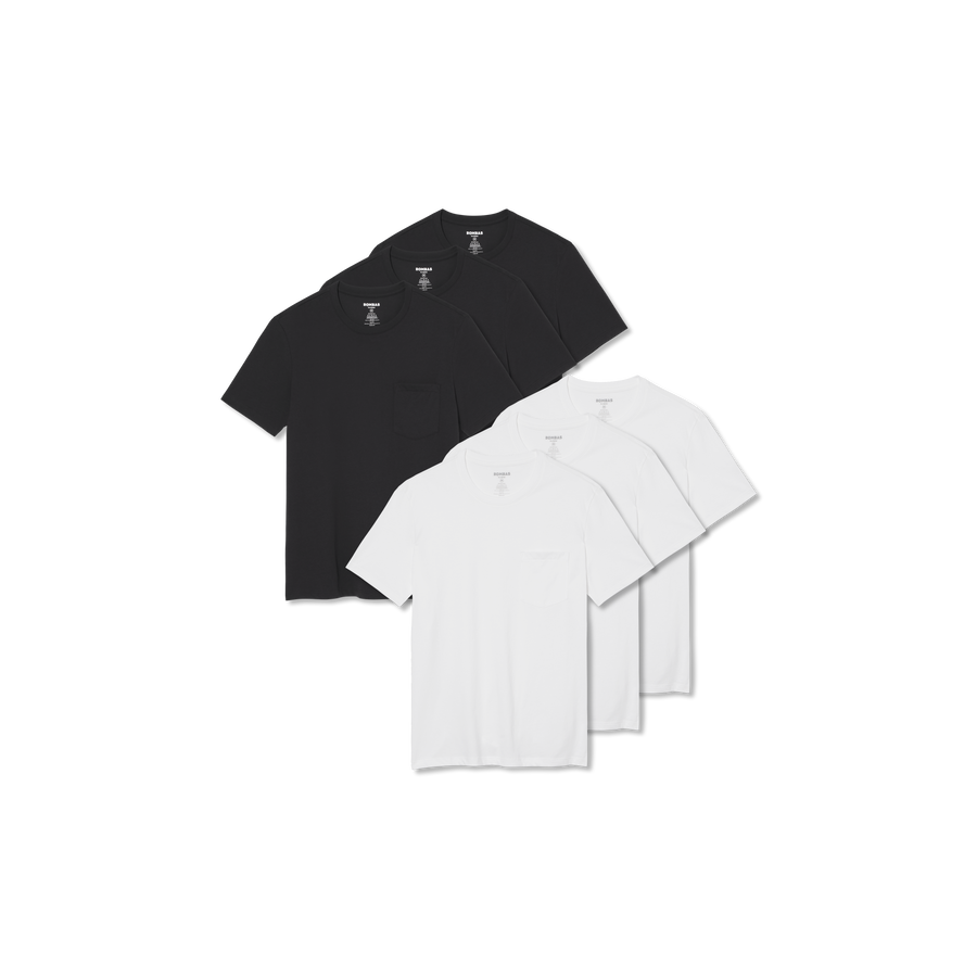 Men's Pima Cotton Pocket Crew Neck T-Shirt 6-Pack - All Day Fit