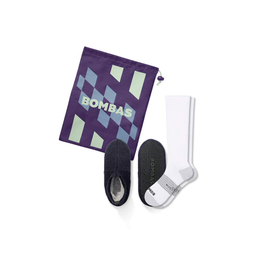Men's Travel Sock and Gripper Slipper 2-Pack - Daily Step
