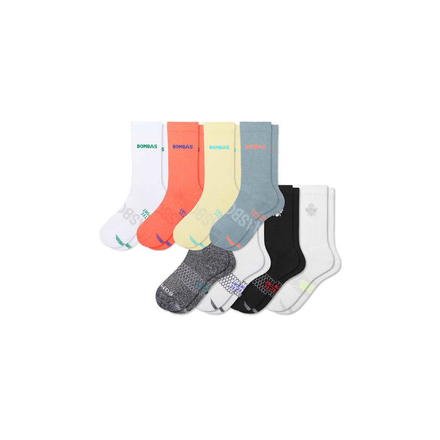 Youth All Sport Calf Sock 8-Pack - Clean Finish