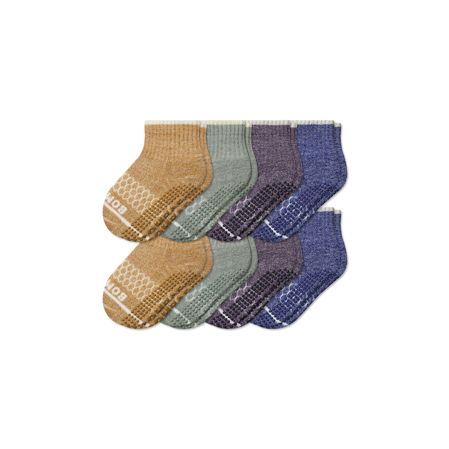Toddler Merino Wool Blend Gripper Calf Sock 8-Pack - Classic Ready