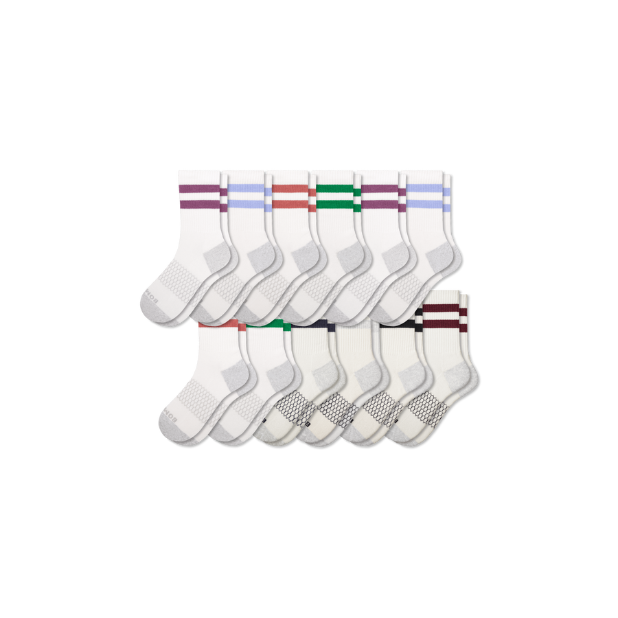 Men's Vintage Stripes Half Calf Sock 12-Pack - Daily Pick