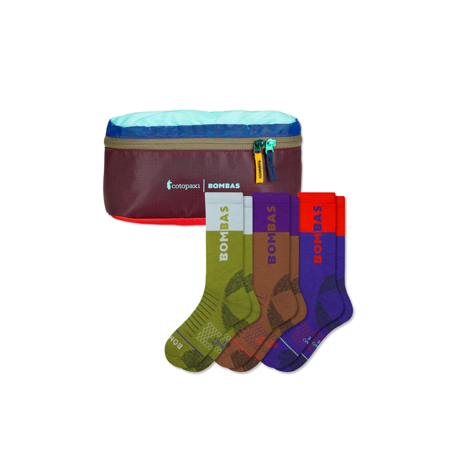 Women's Merino Wool Blend Hiking Sock 3-Pack & Cotopaxi Fanny Pack - Clean Finish
