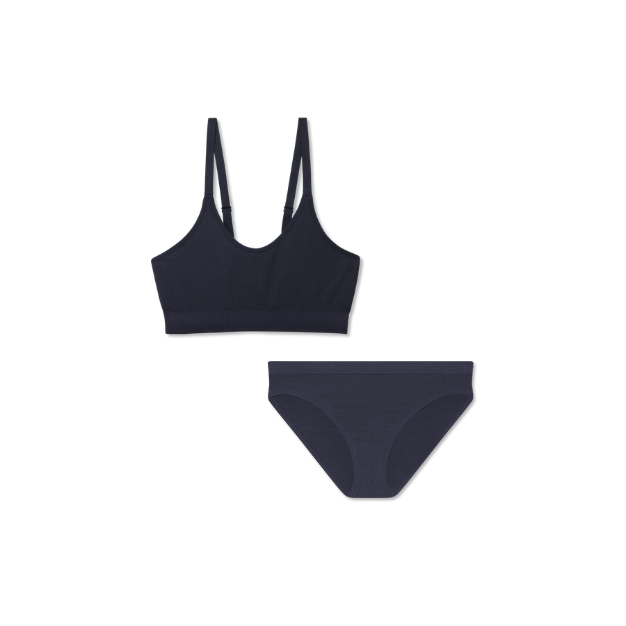 Women's Seamless Scoop Bralette + Bikini Pack - Simple Style